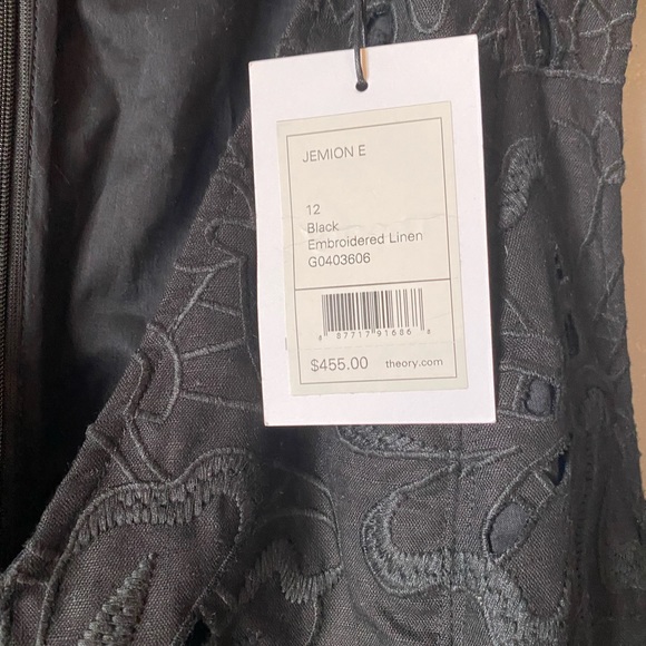 NWT THEORY “Jemion” Black Cocktail Dress Size 12 - Picture 4 of 9